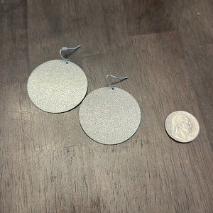 Flat 80’s Vibes, New Wave Textured Thrifted Earrings